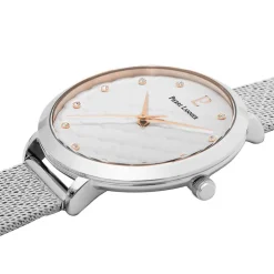 PIERRE LANNIER Montre Grace Blanc cadran bicolore fond blanc bracelet acier argenté Online