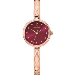 PIERRE LANNIER Montre Leia Blanc cadran doré rose fond fuschia bracelet acier doré rose Discount