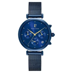 PIERRE LANNIER Montre Lutecia Bleu cadran bleu fond bleu bracelet acier bleu Hot