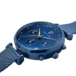 PIERRE LANNIER Montre Lutecia Bleu cadran bleu fond bleu bracelet acier bleu Hot