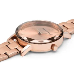 PIERRE LANNIER Montre Multiples Rose cadran doré rose fond rose bracelet acier doré rose Online