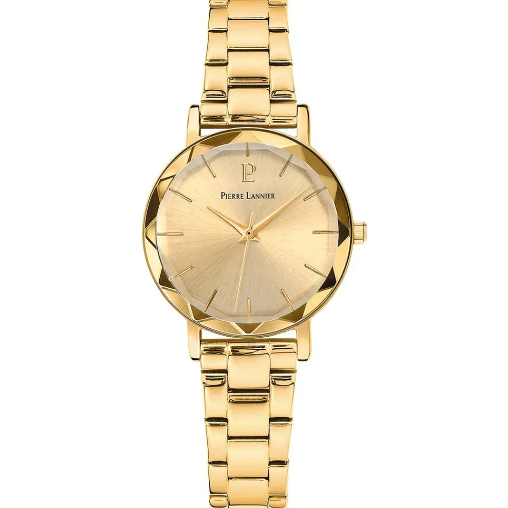 PIERRE LANNIER Montre Multiples Doré cadran doré fond doré bracelet acier doré Online