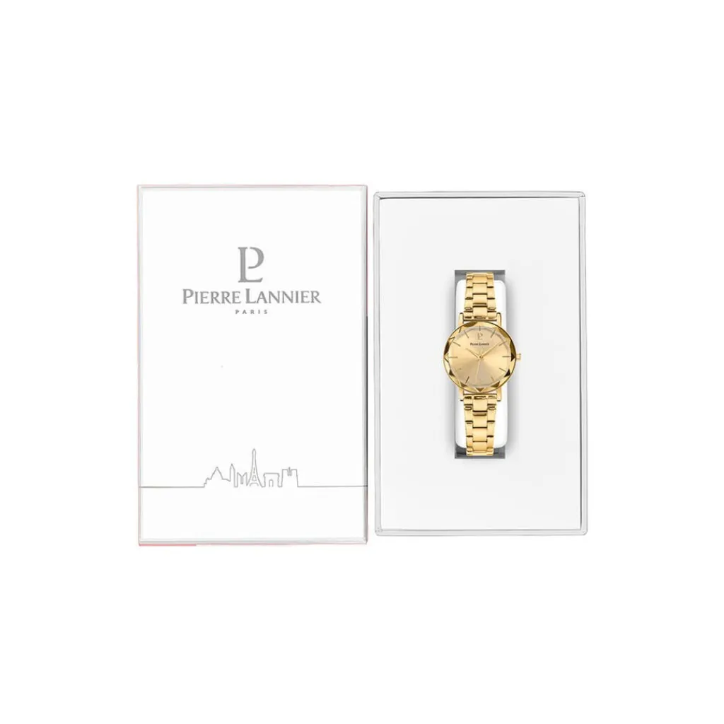 PIERRE LANNIER Montre Multiples Doré cadran doré fond doré bracelet acier doré Online