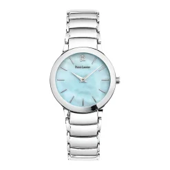 PIERRE LANNIER Montre Noelle Bleu cadran argenté fond nacre bracelet acier argenté New