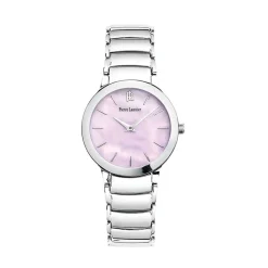 PIERRE LANNIER Montre Noelle Violet cadran argenté fond nacre bracelet acier argenté Online