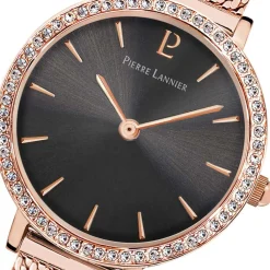 PIERRE LANNIER Montre Nova Gris cadran doré rose fond gris bracelet acier doré rose Online