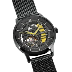 PIERRE LANNIER Montre Paddock Noir cadran noir fond noir bracelet acier noir Clearance