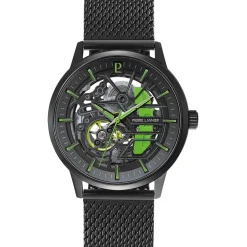 PIERRE LANNIER Montre Paddock Noir cadran noir fond noir bracelet acier noir Online