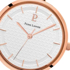 PIERRE LANNIER Montre Pretty Blanc cadran doré rose fond blanc bracelet acier doré rose Clearance