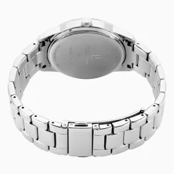 PIERRE LANNIER Montre Roxane Fuschia cadran argenté fond fuschia bracelet acier argenté Clearance