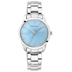 PIERRE LANNIER Montre Roxane Bleu Sky cadran argenté fond bleu sky bracelet acier argenté Sale