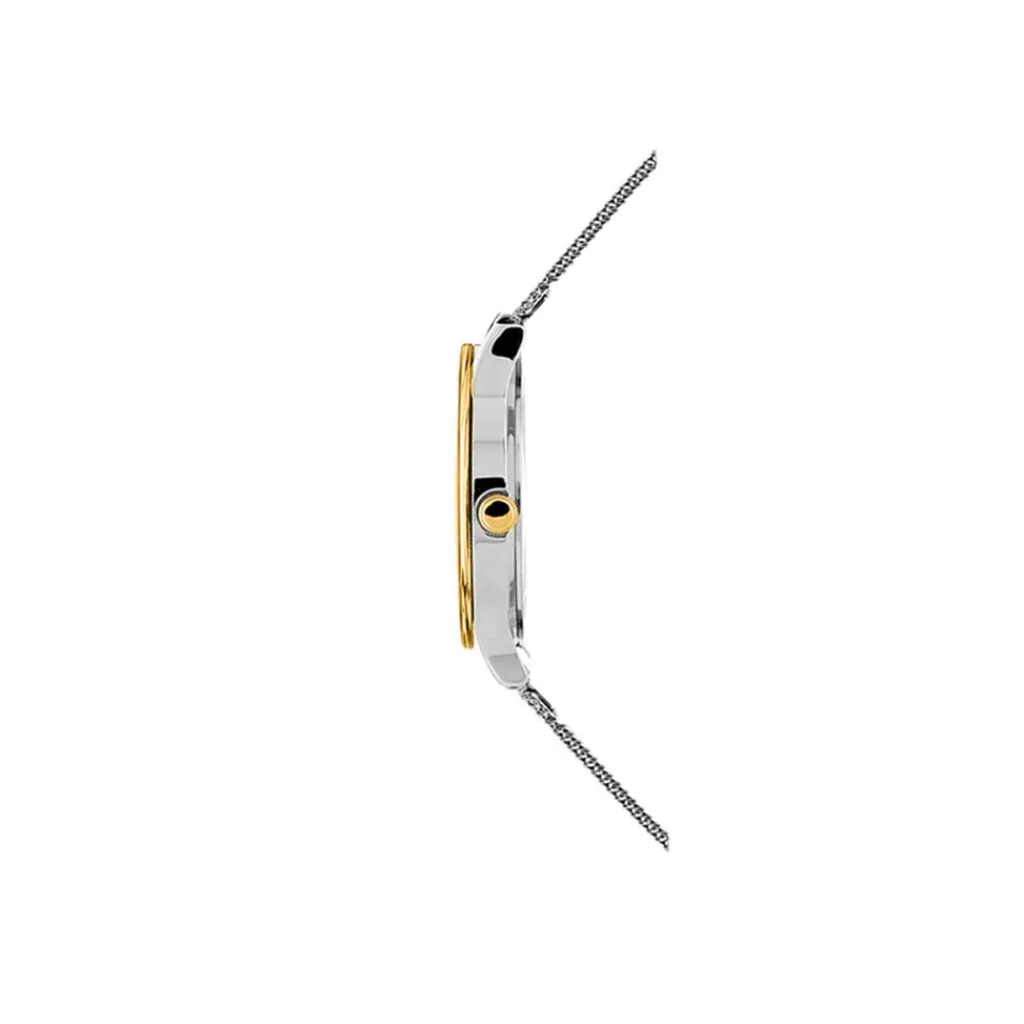 PIERRE LANNIER Montre Week End Ligne Pure Argent cadran argenté fond argenté bracelet acier argenté New