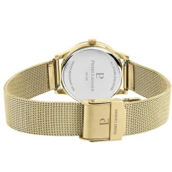 PIERRE LANNIER Montre Week End Ligne Pure Argent cadran doré fond argenté bracelet acier doré Outlet