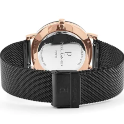 PIERRE LANNIER Montre Woofer Noir cadran noir fond noir bracelet acier noir Sale