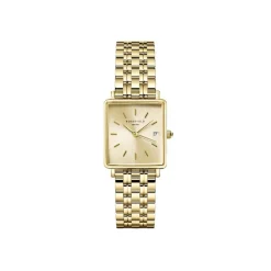 ROSEFIELD Montre Boxy Xs Champagne cadran doré fond champagne bracelet acier doré Discount