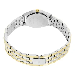 ROSEFIELD Montre Gemme Blanc cadran bicolore fond blanc bracelet acier bicolore
