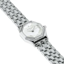 ROSEFIELD Montre Gemme Blanc cadran argenté fond blanc bracelet acier argenté Best