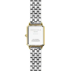 ROSEFIELD Montre Octagon Blanc cadran doré fond blanc bracelet acier doré New
