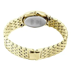 ROSEFIELD Montre Oval Blanc cadran doré fond blanc bracelet acier doré Best