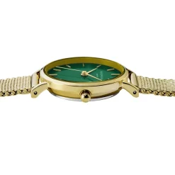 ROSEFIELD Montre Small Edit Vert cadran doré fond vert bracelet acier doré Hot