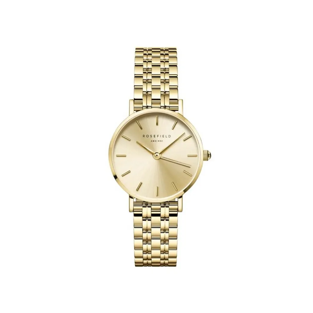 ROSEFIELD Montre Small Edit Champagne cadran doré fond champagne bracelet acier doré Clearance