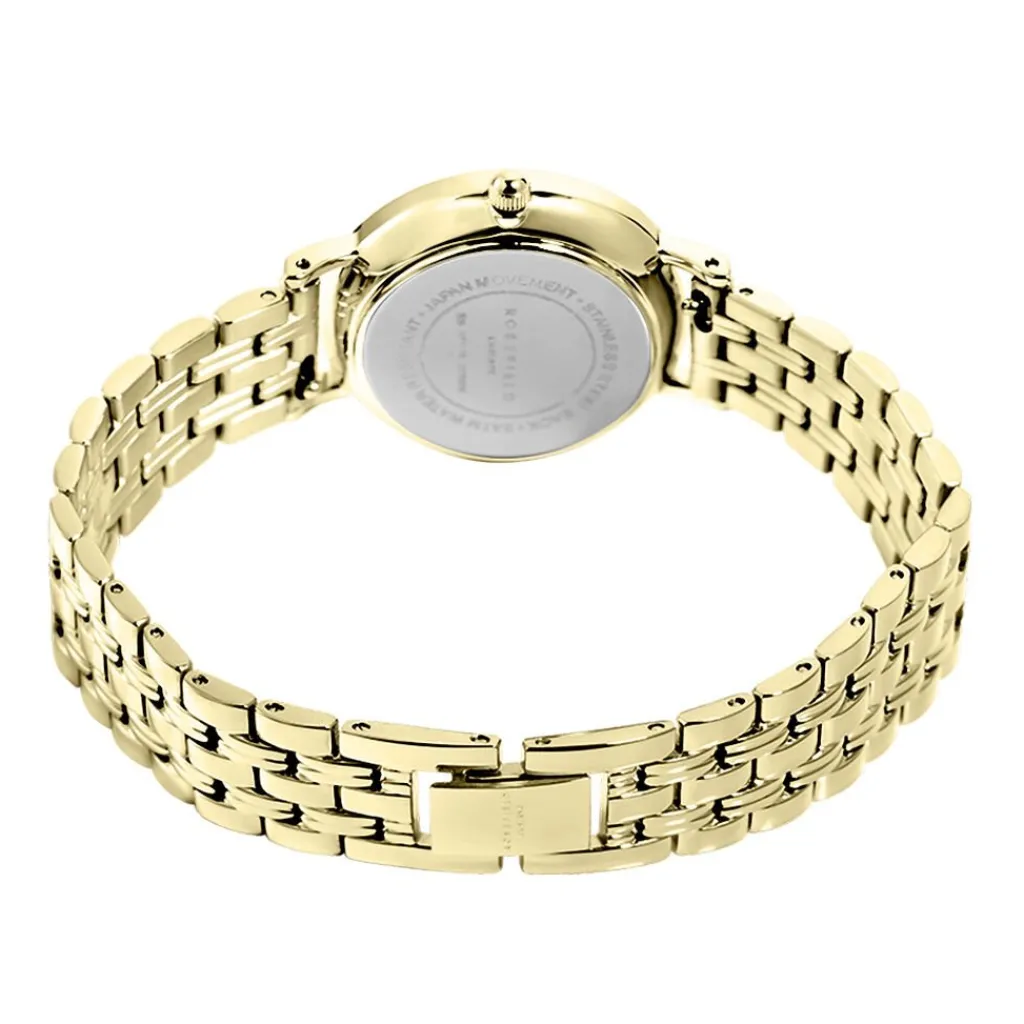 ROSEFIELD Montre Small Edit Champagne cadran doré fond champagne bracelet acier doré Clearance