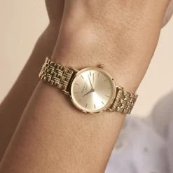 ROSEFIELD Montre Small Edit Champagne cadran doré fond champagne bracelet acier doré Clearance