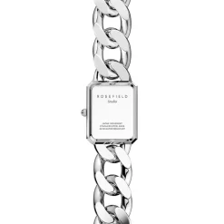 ROSEFIELD Montre Studio 24 Blanc cadran argenté fond blanc bracelet acier argenté Sale