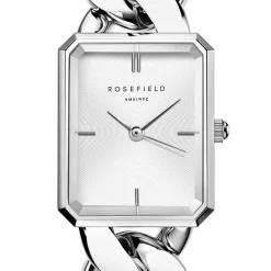 ROSEFIELD Montre Studio 24 Blanc cadran argenté fond blanc bracelet acier argenté Sale