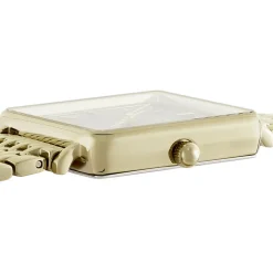 ROSEFIELD Montre The Boxy Noir cadran doré fond noir bracelet acier doré Clearance