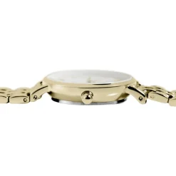 ROSEFIELD Montre The Small Edit Blanc cadran doré fond blanc bracelet acier doré Discount