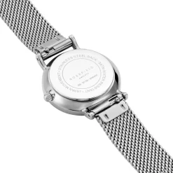 ROSEFIELD Montre The Small Edit Blanc cadran argenté fond blanc bracelet acier argenté Discount