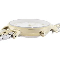 ROSEFIELD Montre The Small Edit Blanc cadran doré fond blanc bracelet acier bicolore Hot