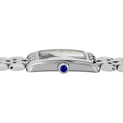SEIKO Montre Classique Blanc cadran argenté fond blanc bracelet acier argenté Clearance
