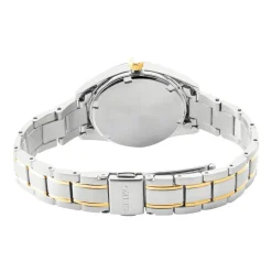 SEIKO Montre Classique Blanc cadran argenté fond blanc bracelet acier gris Best
