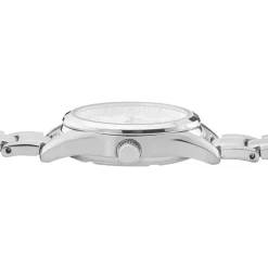 SEIKO Montre Classique Blanc cadran argenté fond blanc bracelet acier gris Online