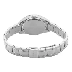 SEIKO Montre Classique Blanc cadran argenté fond blanc bracelet acier gris Online