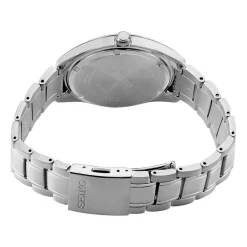 SEIKO Montre Classique Kaki cadran argenté fond kaki bracelet acier argenté Sale