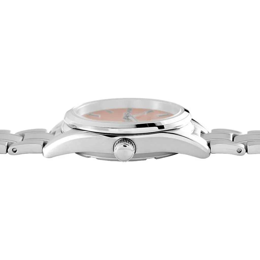 SEIKO Montre Classique Rose cadran argenté fond rose bracelet acier argenté Online