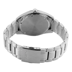 SEIKO Montre Classique Rose cadran argenté fond rose bracelet acier argenté Clearance