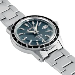 SEIKO Montre Presage Bleu London cadran argenté fond bleu london bracelet acier argenté Online