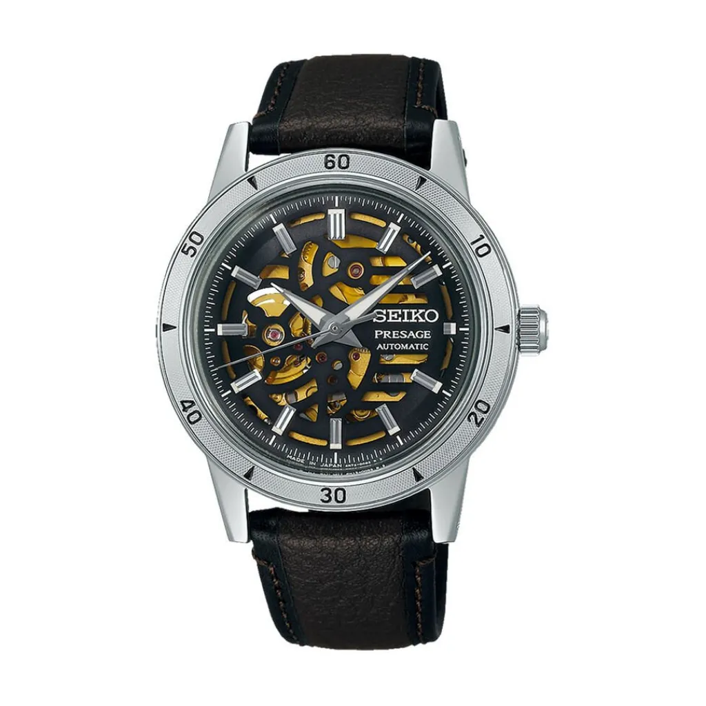 SEIKO Montre Presage Marron Sale