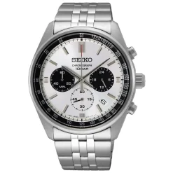 SEIKO Montre Sport Bicolore Blanc / Noir cadran bicolore fond bicolore blanc / noir bracelet acier argenté Sale