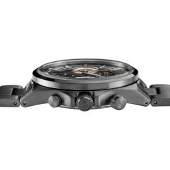 SEIKO Montre Sport Noir cadran noir fond noir bracelet acier noir New