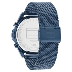 TOMMY HILFIGER Montre Baker Bleu cadran bleu fond bleu bracelet acier bleu