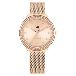 TOMMY HILFIGER Montre Demi Rose cadran rose fond rose bracelet acier rose Best