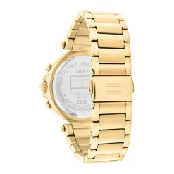 TOMMY HILFIGER Montre Emily Argenté cadran doré fond argenté bracelet acier doré New