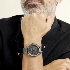 TOMMY HILFIGER Montre Henry Gris cadran gris fond gris bracelet acier gris Best