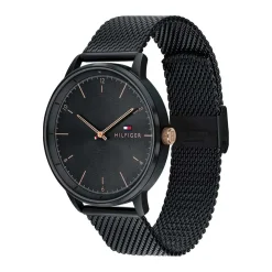 TOMMY HILFIGER Montre Hendrix Noir cadran noir fond noir bracelet acier noir Hot