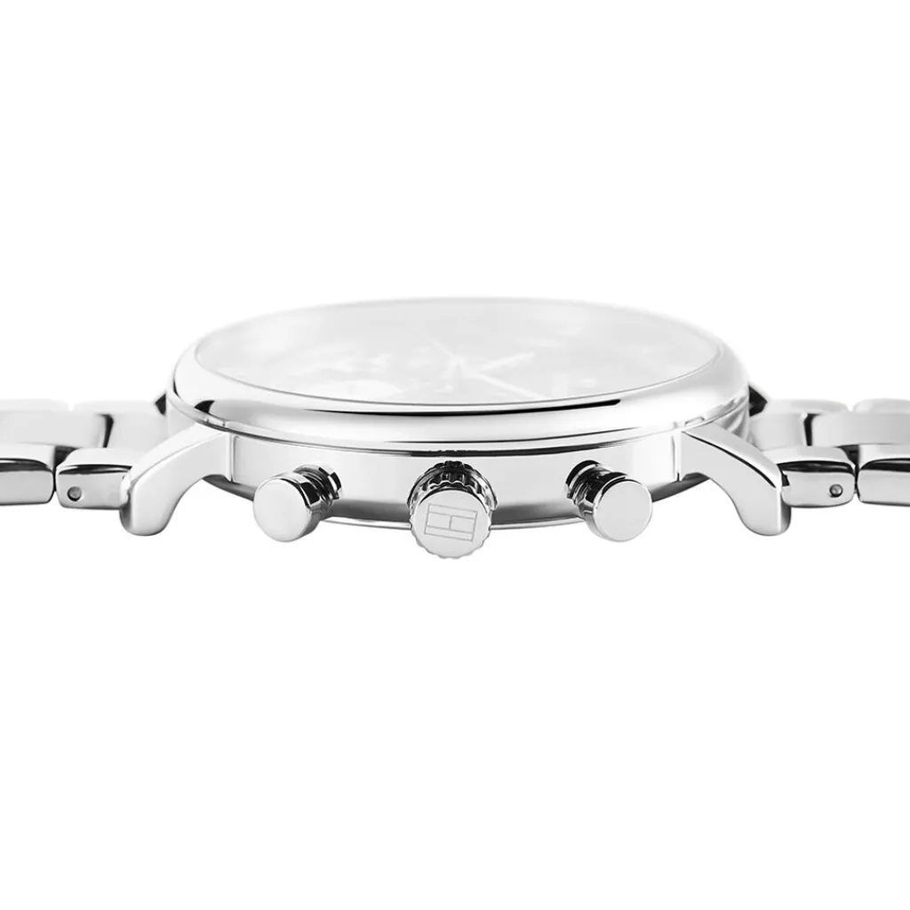 TOMMY HILFIGER Montre Legend Bleu cadran argenté fond bleu bracelet acier argenté Hot